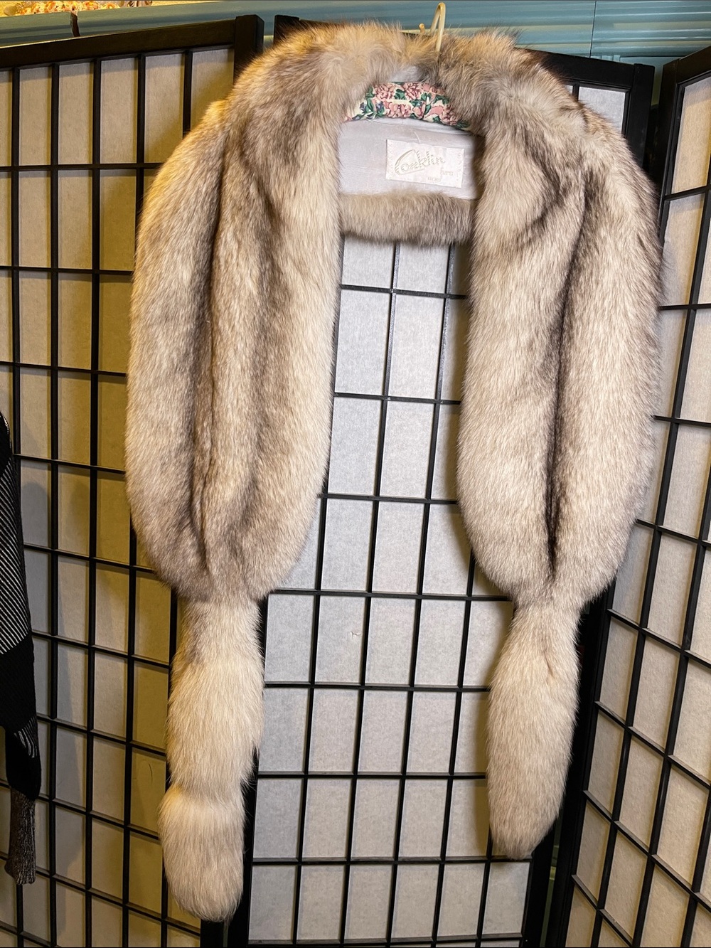 Norwegian- Blue Fox Fur Stole -Champagne -from Furrier Conklin Fur of Reno, NV